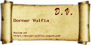 Dorner Vulfia névjegykártya